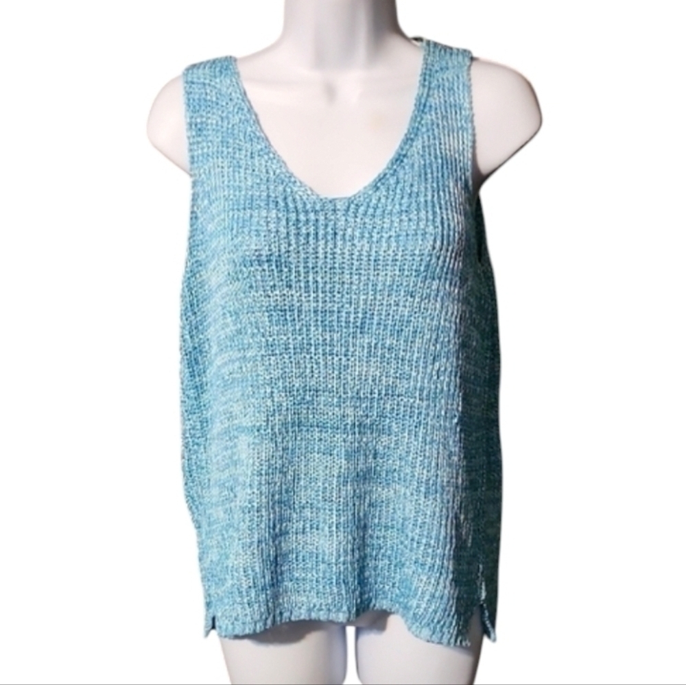 Norton McNaughton Vintage Light Blue Knit Tank Top